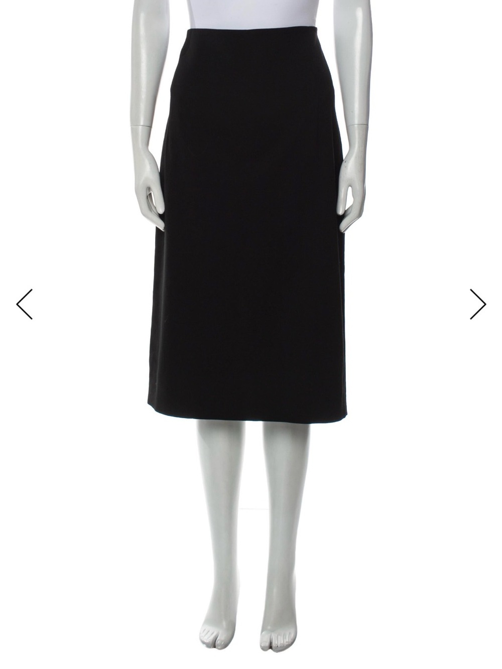 Hache Women's Black Midi A-line Skirt